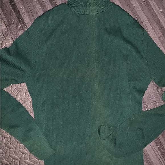 Ban-Lon vintage/history-fabric-Phillips 66, unisex, M, green turtleneck sweater. - Picture 6 of 10
